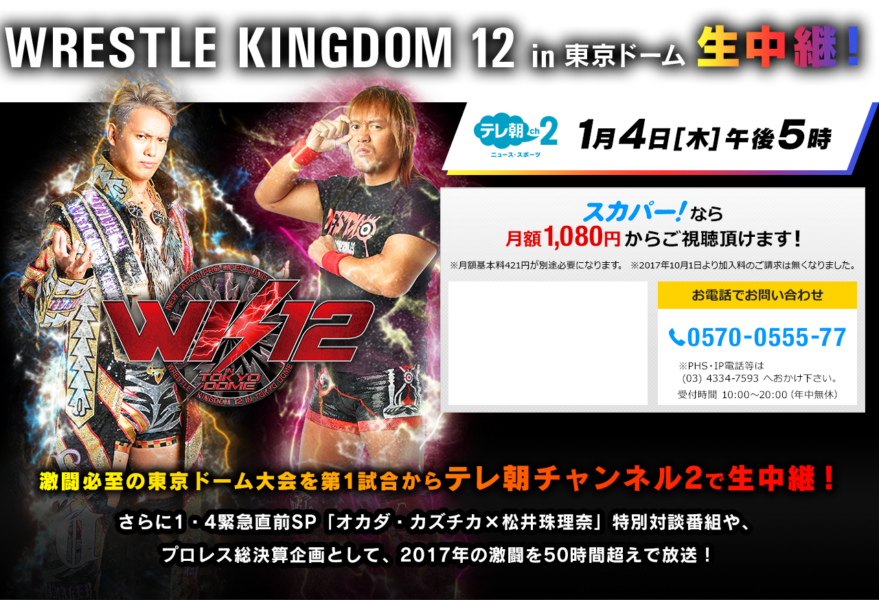 WRESTLE KINGDOM 12 in 東京ドーム 生中継！