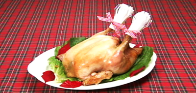 スタッフドローストチキン