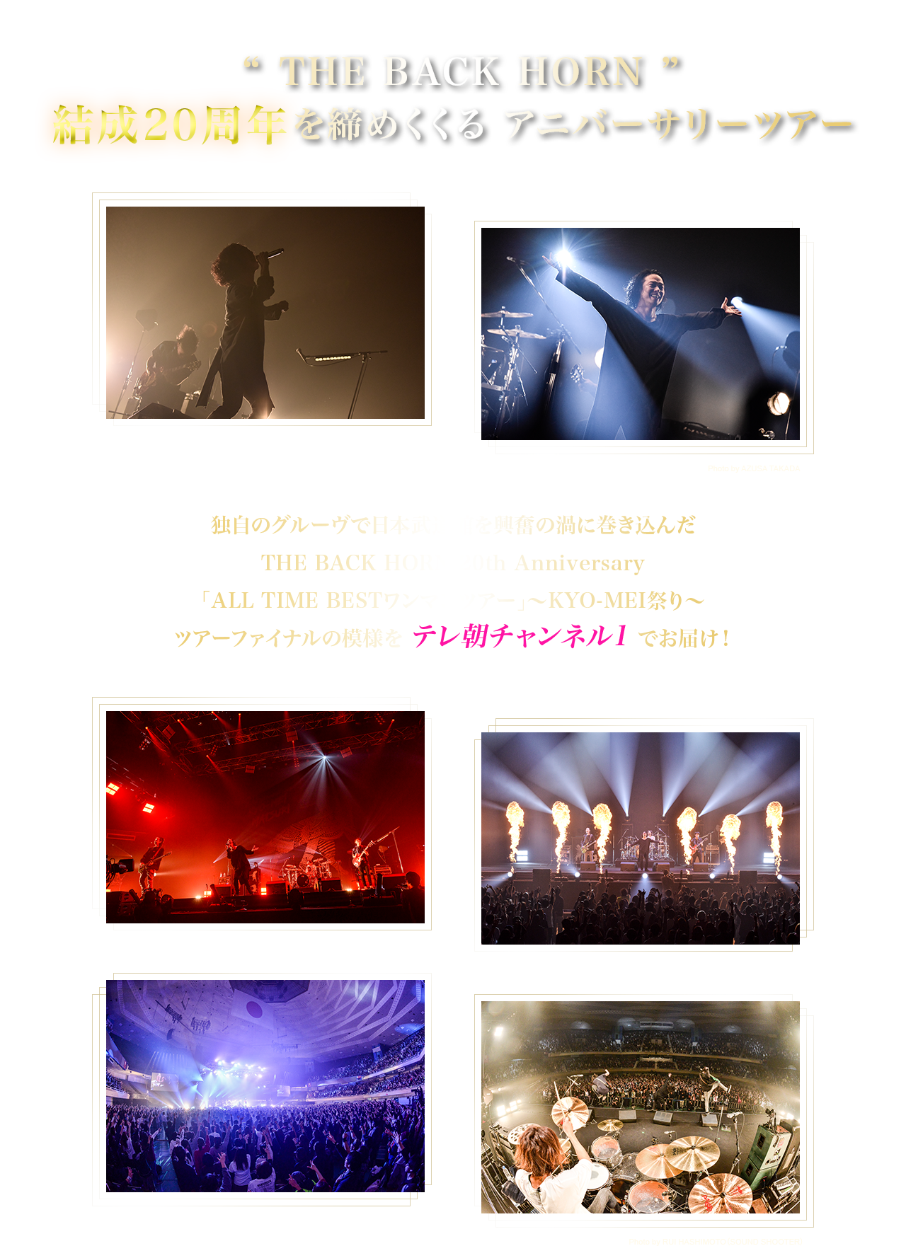 “THE BACK HORN”結成20周年を締めくくるアニバーサリーツアー