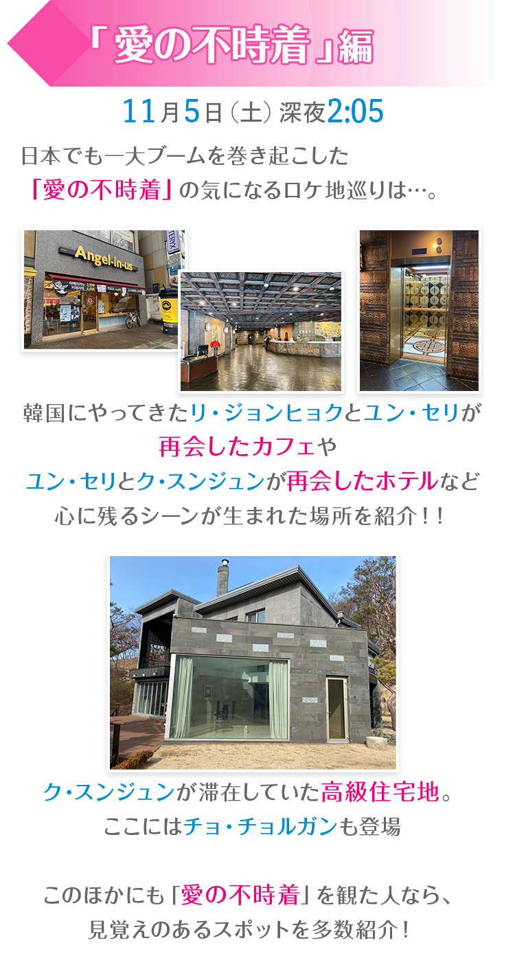 11月5日(土)深夜2：05「愛の不時着」編