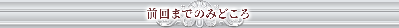 前回までのみどころ