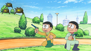 「地球最後の日！？　未来の町にただ一人」「逃げろ、ドラえもん！　スケジュールどけい」