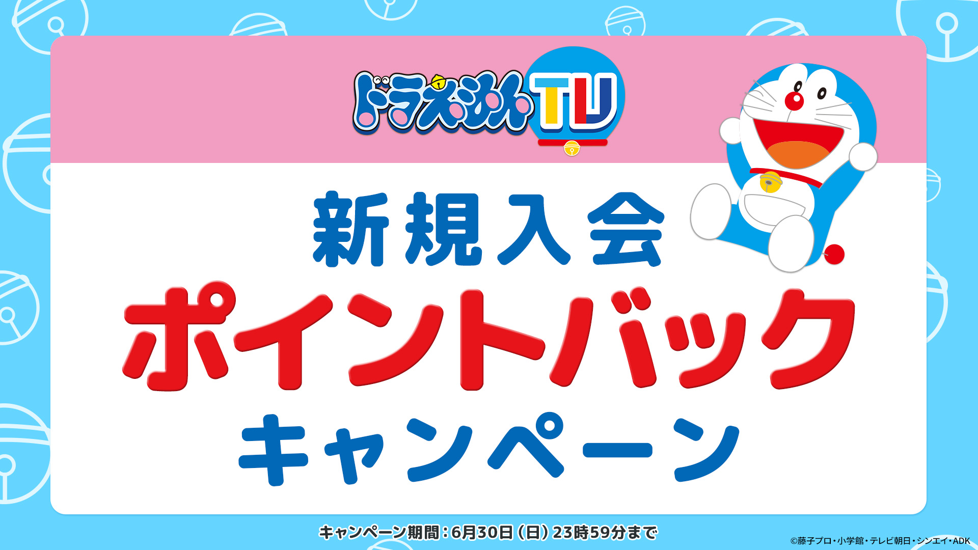 ドラえもんTV新規入会ポイントバックキャンペーン