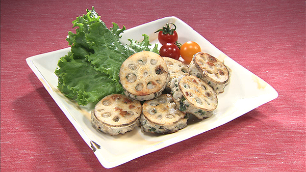 れんこん三段活用バーグ