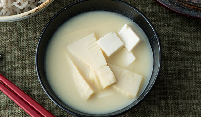 たけのこと豆腐の味噌汁 おかずのクッキング テレビ朝日