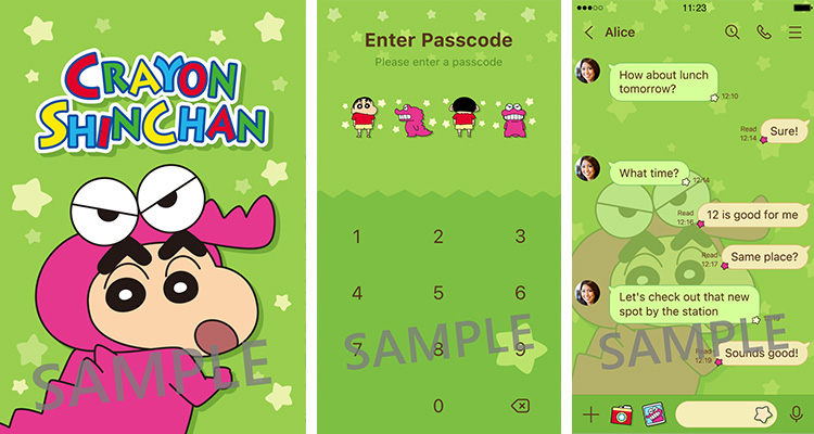しんちゃんがワニ山さんに！？ポップなLINE着せかえが登場