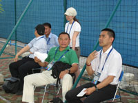 解説の松木安太郎さん、実況の角澤照治アナウンサー