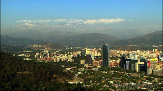 チリの首都サンティアゴ
