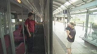 マインツ中央駅でのお見送りの風景