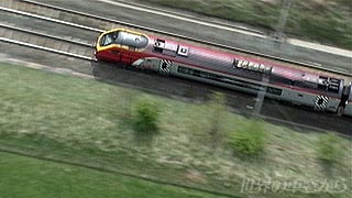 ランカスターを目指して走る列車